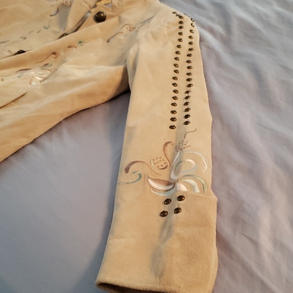 Pamela McCoy Suede Embroidery Jacket - Picture 4 of 8